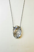Crystal Quartz Ripped Fishnet Necklace