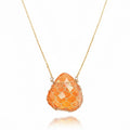 Citrine Fishnet Gemstone Necklace