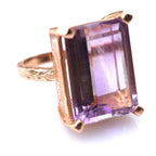 Rose Gold & Amethyst Ring
