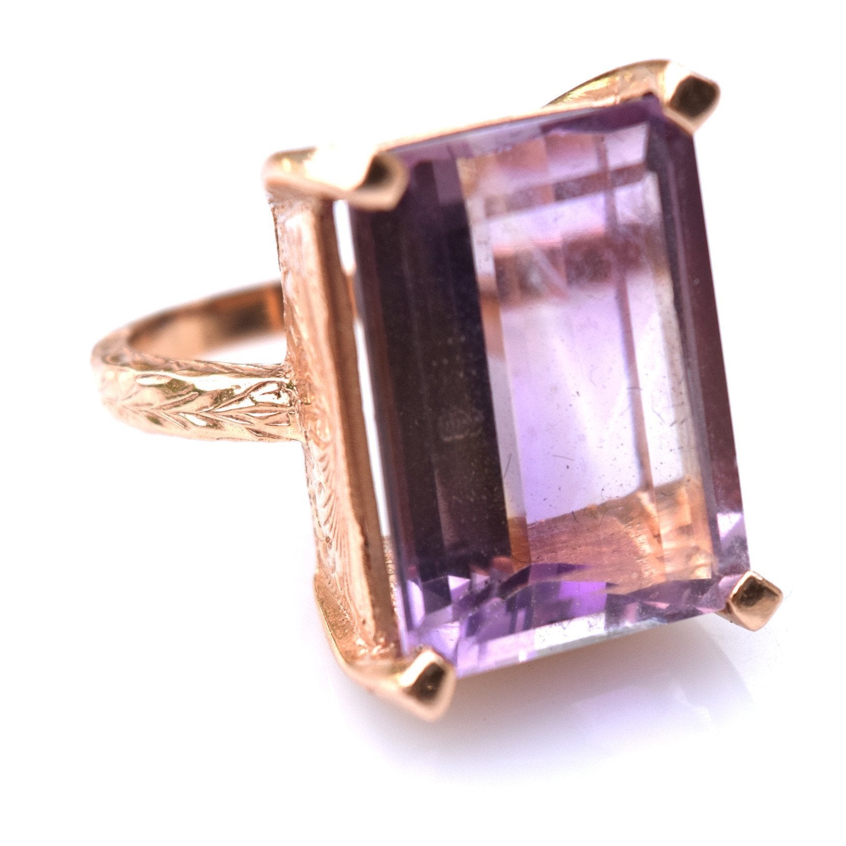 Rose Gold & Amethyst Ring