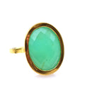 18k Gold & Chrysoprase Ring