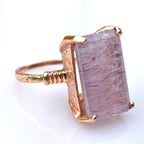 Rose Gold & Strawberry Quartz Ring