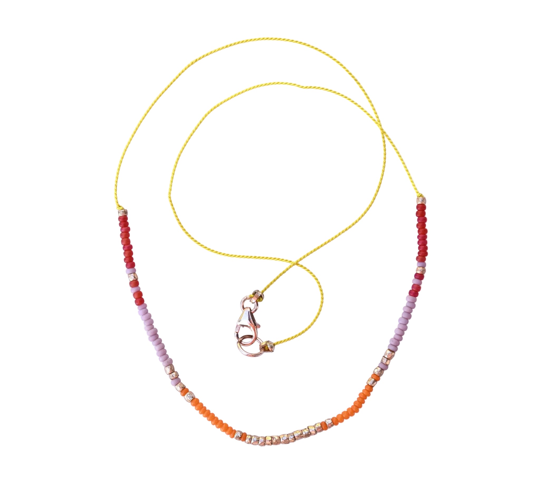 Melon Mix Seed Bead Necklace