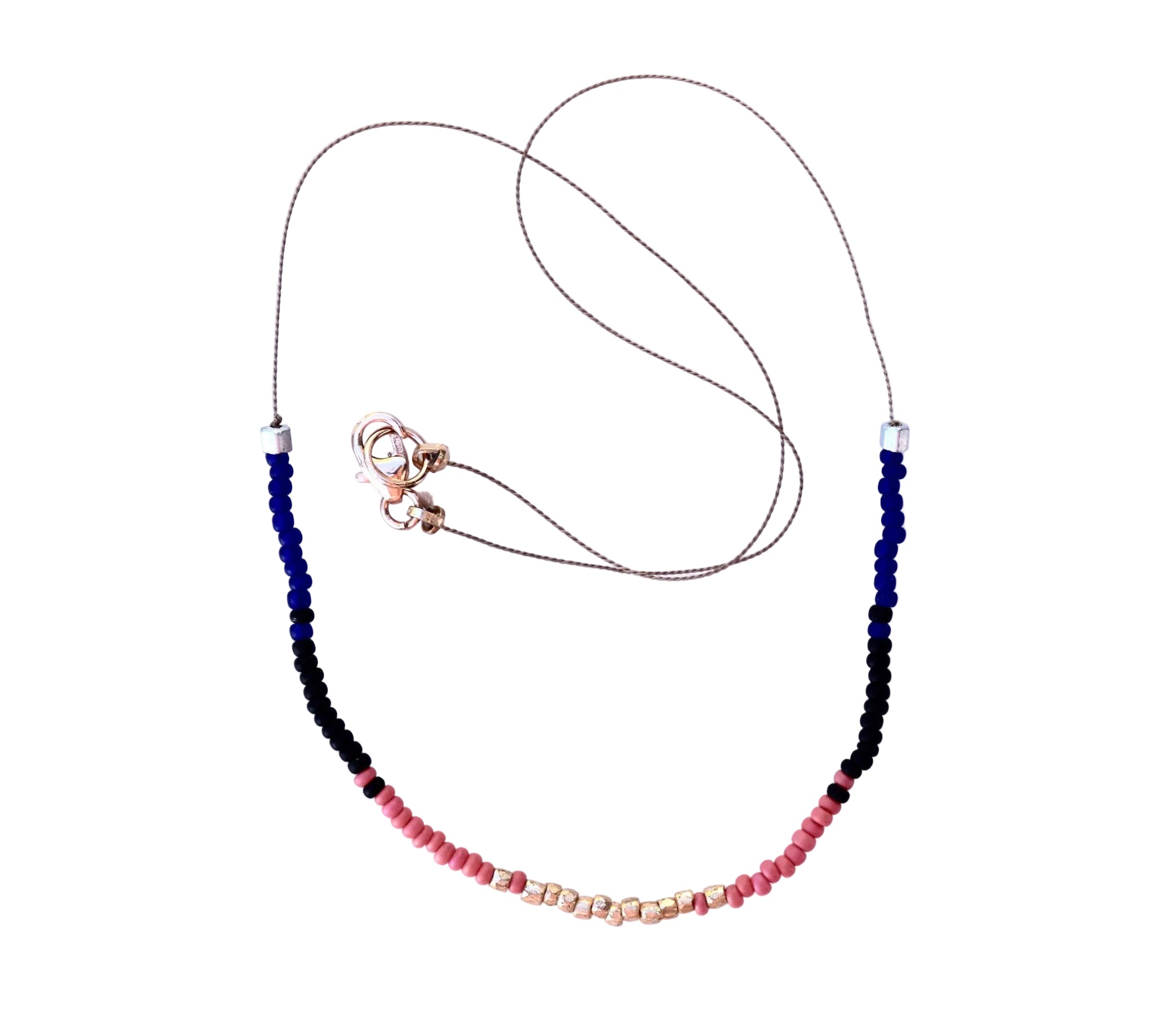 Cobalt Mix Seed Bead Necklace