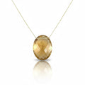 Quartz Classic Gemstone Slice Necklace