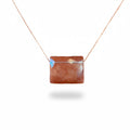 Smokey Quartz Rectangle Gemstone Necklace