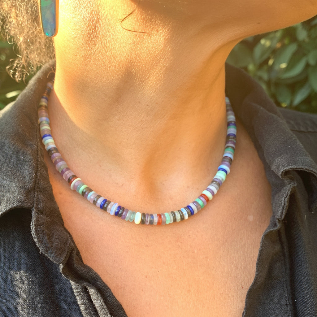 Phrenite Gemstone Candy Necklace