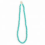 Chrysoprase Gemstone Necklace with Turquoise Accent