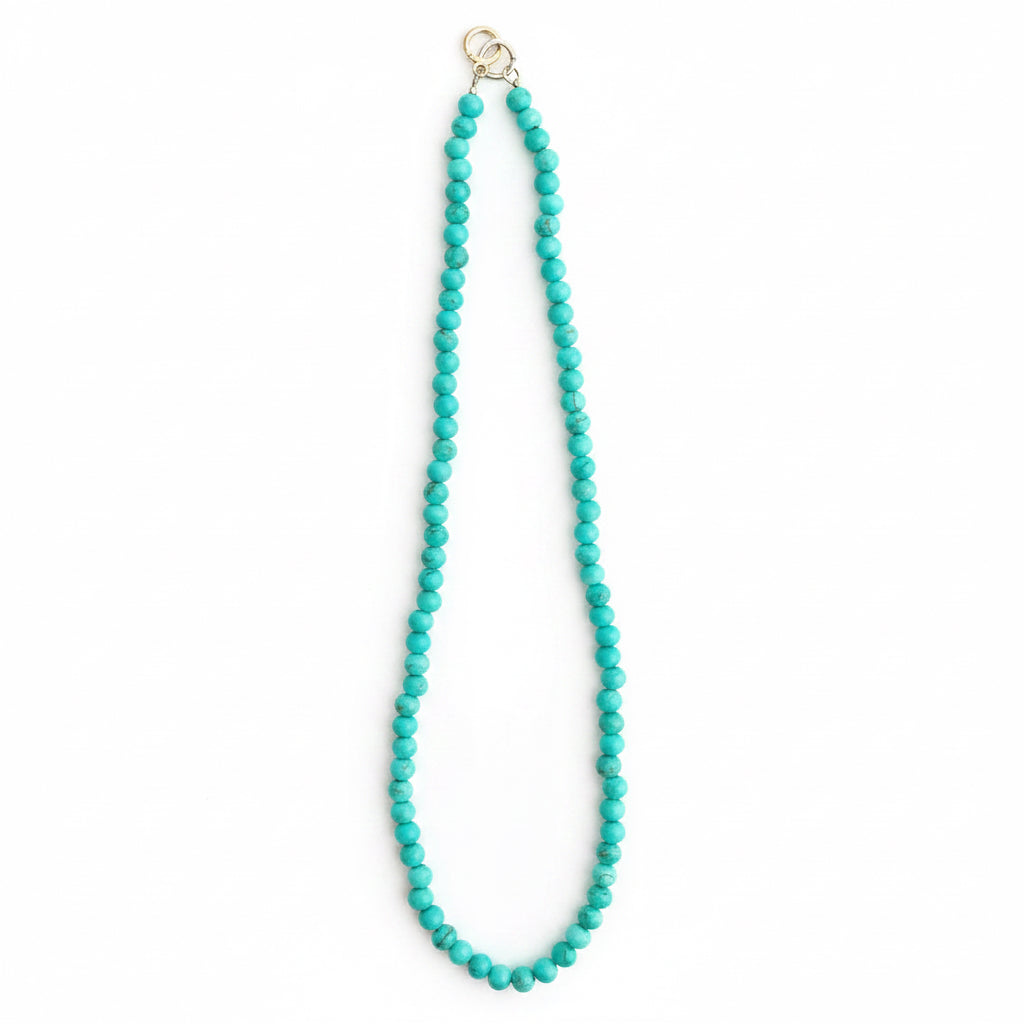 Chrysoprase Gemstone Necklace with Turquoise Accent