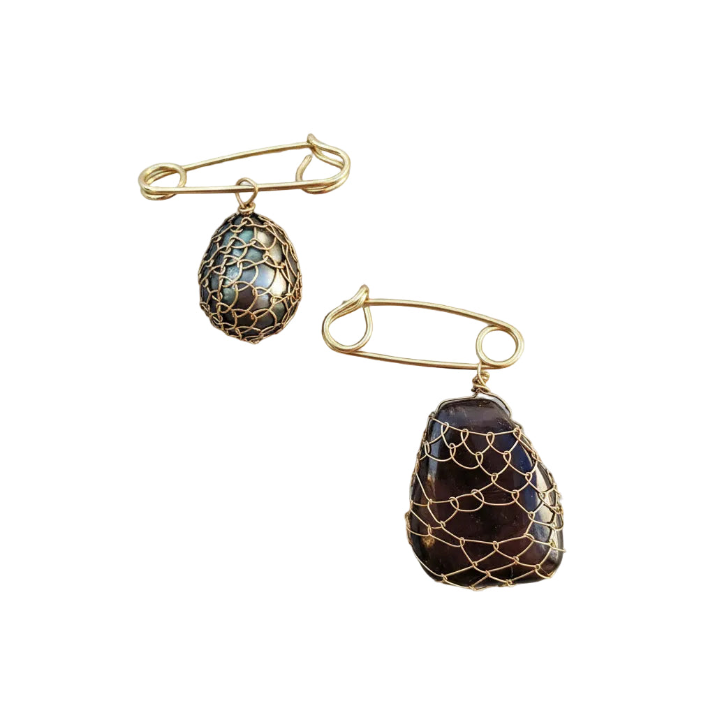 Netted South Sea Pearl Brooch