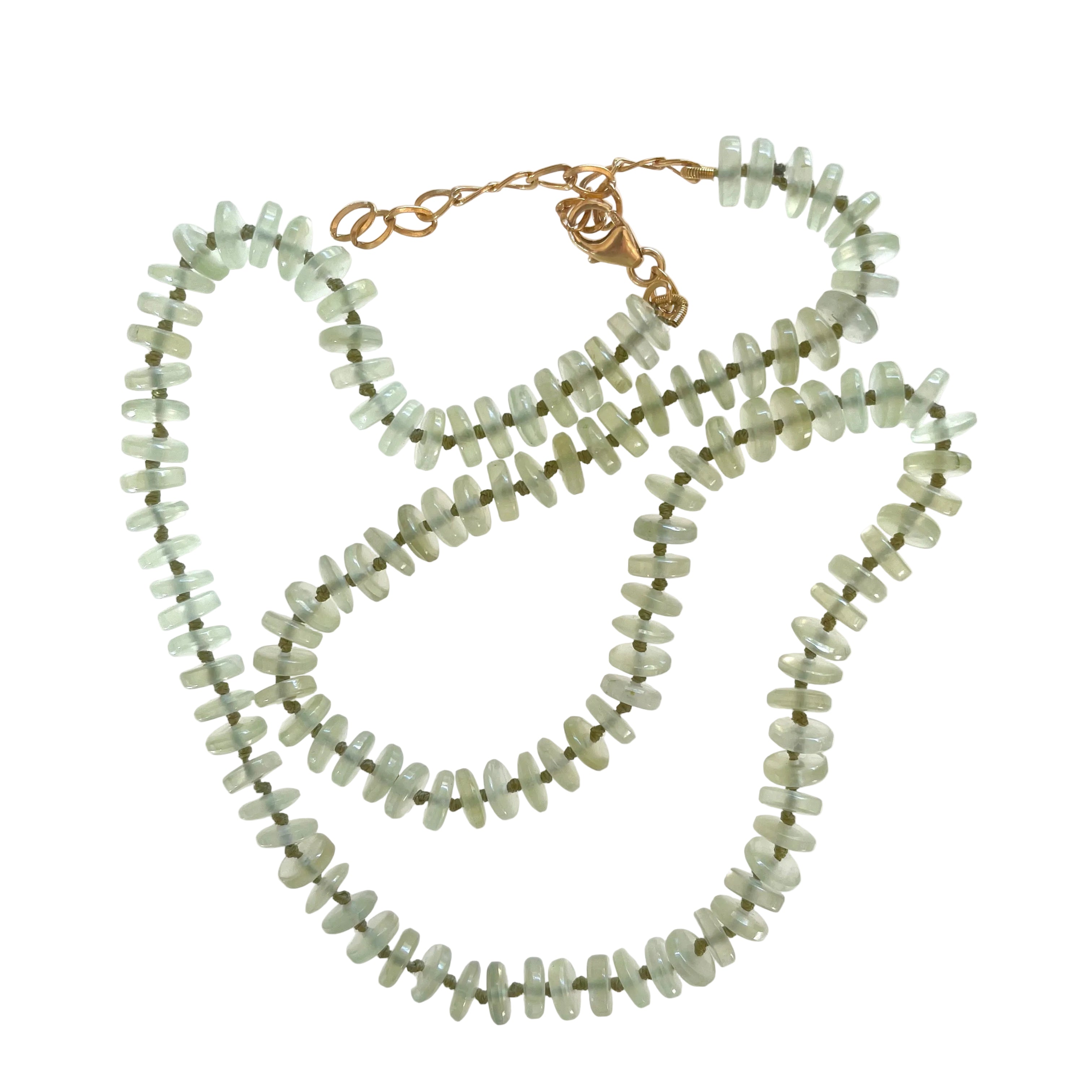 Phrenite Gemstone Candy Necklace