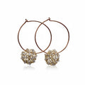 Convertible Hoops with Labradorite Rounds