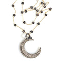 Diamond Crescent Pendant on Dust Chain