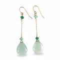 Aquamarine Simple Drop Earrings