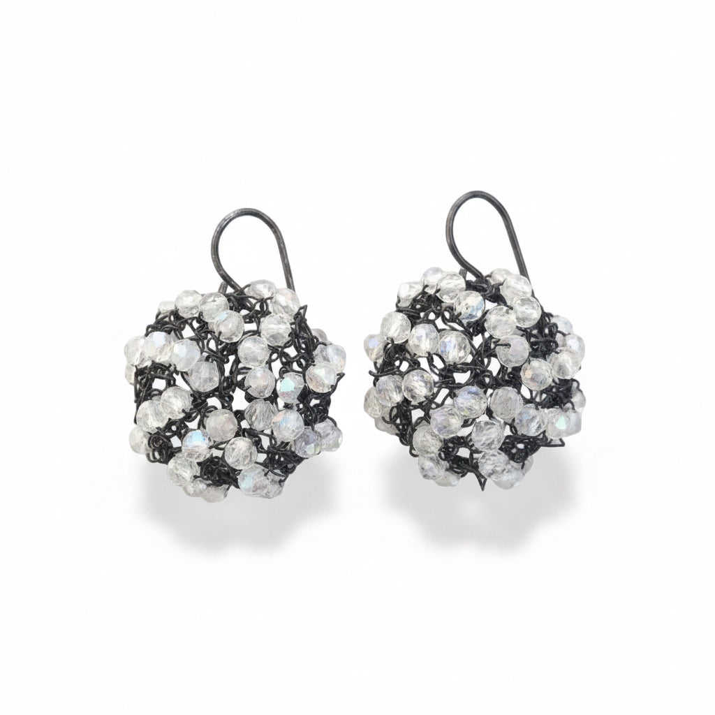Moonstone Oxidized Silver Mini Cosmos